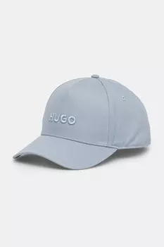 Хлопковая кепка с козырьком Hugo, синий