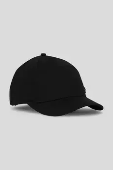 Хлопковая кепка с козырьком Karl Lagerfeld, черный