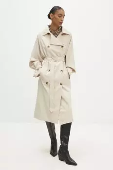 Хлопковая кепка с козырьком Levi'S, коричневый