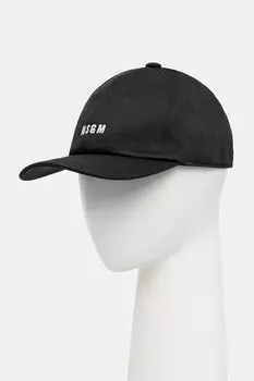 Хлопковая кепка с козырьком Msgm, черный
