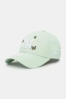 Хлопковая кепка с козырьком New Era, зеленый
