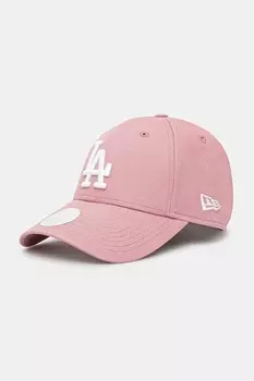 Хлопковая кепка с козырьком New Era, розовый