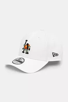Хлопковая кепка с козырьком New Era, белый