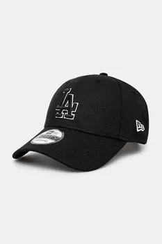 Хлопковая кепка с козырьком New Era, черный