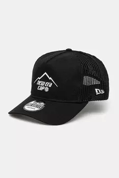 Хлопковая кепка с козырьком New Era, черный