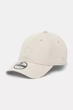 Хлопковая кепка с козырьком New Era, бежевый