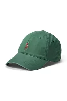 Хлопковая кепка с козырьком Polo Ralph Lauren, серый