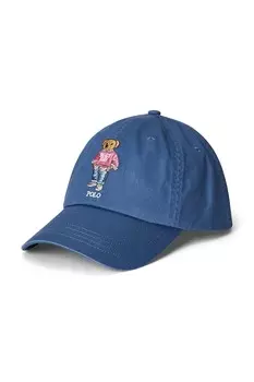Хлопковая кепка с козырьком Polo Ralph Lauren, темно-синий