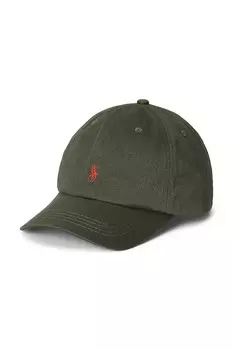 Хлопковая кепка с козырьком Polo Ralph Lauren, зеленый