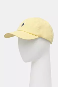 Хлопковая кепка с козырьком Polo Ralph Lauren, желтый