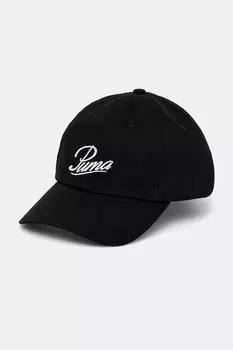 Хлопковая кепка с козырьком Puma, черный