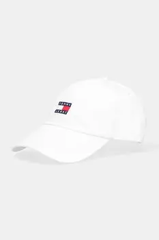 Хлопковая кепка с козырьком Tommy Jeans, белый