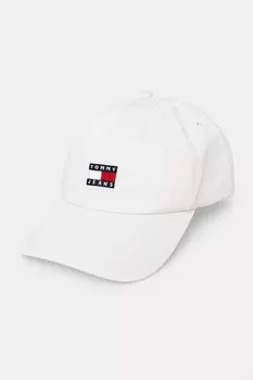 Хлопковая кепка с козырьком Tommy Jeans, белый