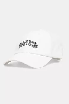 Хлопковая кепка с козырьком Tommy Jeans, белый