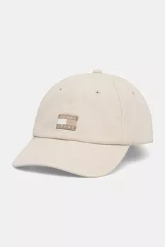 Хлопковая кепка с козырьком Tommy Jeans, бежевый