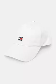 Хлопковая кепка с козырьком Tommy Jeans, белый