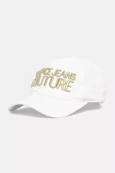 Хлопковая кепка с козырьком Versace Jeans Couture, белый