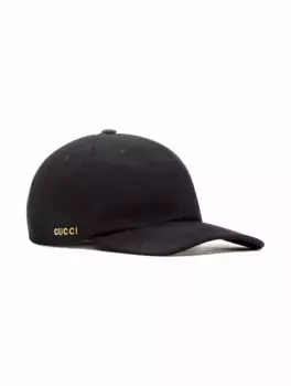Хлопковая кепка с логотипом Gucci, черный