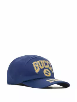 Хлопковая кепка с логотипом Gucci, синий