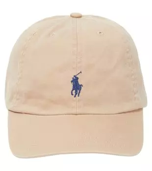 Хлопковая кепка с логотипом Polo Ralph Lauren Kids, зеленый