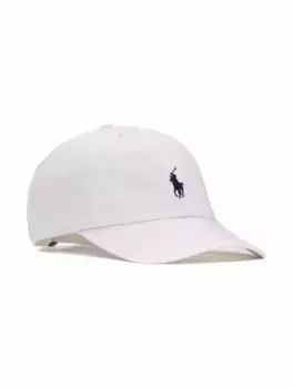 Хлопковая кепка с логотипом Ralph Lauren, белый