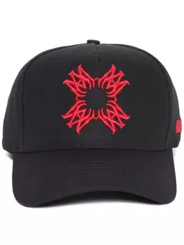 Хлопковая кепка с вышитым логотипом AMIRI, черный
