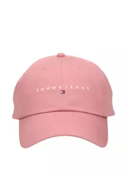 Хлопковая кепка с вышитым логотипом Tommy Jeans, розовый