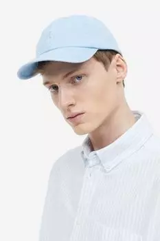 Хлопковая кепка с вышивкой H&M, голубой/утка