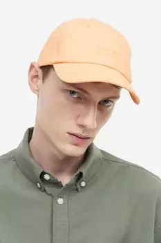 Хлопковая кепка с вышивкой H&M, светло-оранжевый/приключение