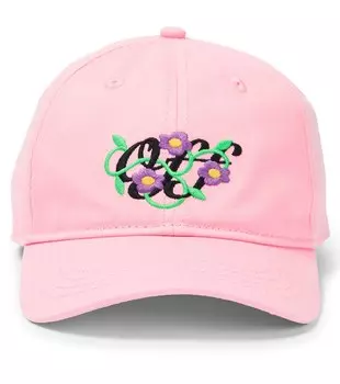 Хлопковая кепка с вышивкой Off-White Kids, розовый