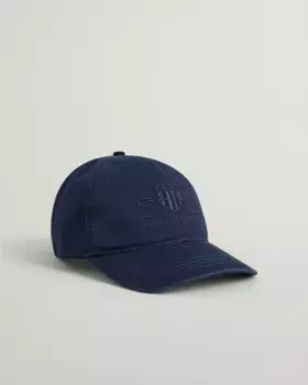 Хлопковая кепка унисекс со вставками Gant, синий