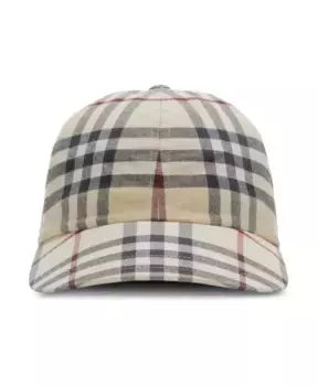Хлопковая кепка в клетку Burberry, серый