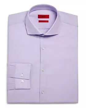 Хлопковая классическая рубашка Jason Slim Fit с длинными рукавами HUGO