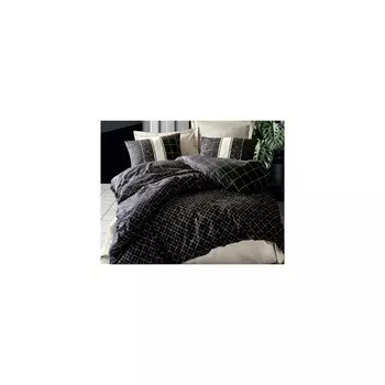 Хлопковая коробка — Комплект постельного белья бежевого, темного цвета