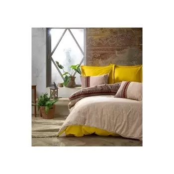 Хлопковая коробка, Комплект постельного белья в народном искусстве, коричневый