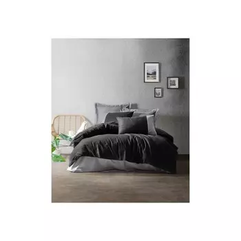 Хлопковая коробка, простой Комплект постельного белья, черный, серый