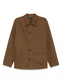Хлопковая куртка A.P.C., коричневый