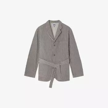 Хлопковая куртка alphonse в полоску Soeur, цвет noir/blanc