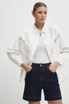 Хлопковая куртка Answear Lab, белый