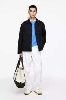 Хлопковая куртка Arket, синий