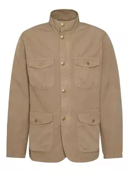Хлопковая куртка Barbour на пуговицах, нейтральный