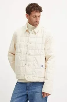 Хлопковая куртка Calvin Klein Jeans, бежевый