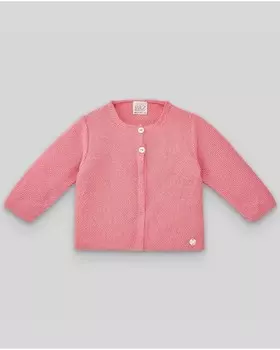 Хлопковая куртка для девочки с перламутровыми пуговицами Paz Rodrguez, коралловый