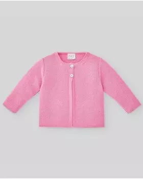 Хлопковая куртка для девочки с перламутровыми пуговицами Paz Rodrguez, розовый
