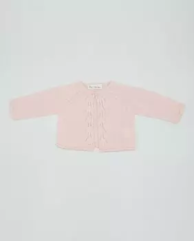 Хлопковая куртка для девочки с волнистой отделкой Fina Ejerique, розовый