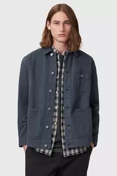 Хлопковая куртка EAVIS CHORE Allsaints, темно-синий
