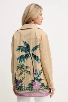 Хлопковая куртка Max&Co., коричневый