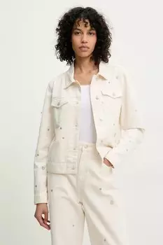 Хлопковая куртка Moschino Jeans, бежевый