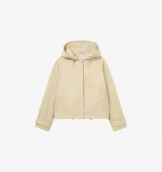 Хлопковая куртка-парка с капюшоном и длинными рукавами Claudie Pierlot, цвет naturels