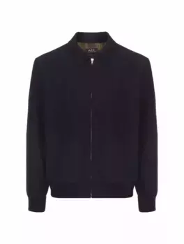 Хлопковая куртка с логотипом A.P.C., тёмно-синий